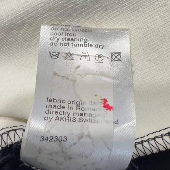 Akris Punto Colorblock Navy White Shift Mini Dress Women's Size 4 - Picture 8 of 9